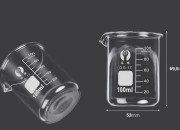 Staklena cilindrična čaša 100 mL-dimenzije_slike