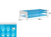 Plastični stalak 256x113x64 mm sa 40 otvora za bočice (prečnik otvora 18 mm)-dimenzije_slike