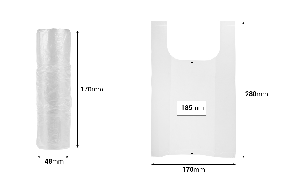 Plastična providna kesa 170x280 mm - 100 kom na rolni-dimenzije_slike