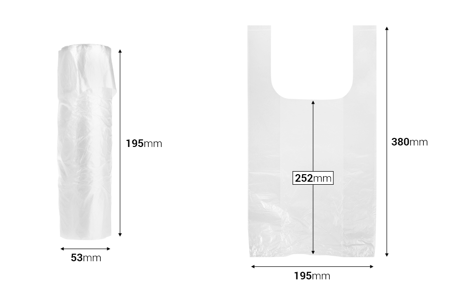 Plastična providna kesa 195x380 mm - 100 kom na rolni-dimenzije_slike