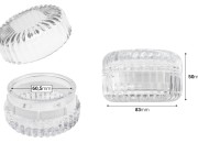 Staklena teglica 100 mL (83x50 mm) sa staklenim poklopcem za sveću