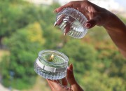 Staklena teglica 100 mL (83x50 mm) sa staklenim poklopcem za sveću