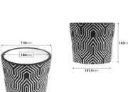 Dekorativna posuda 118x103 mm od cementa, za sveću ili cveće