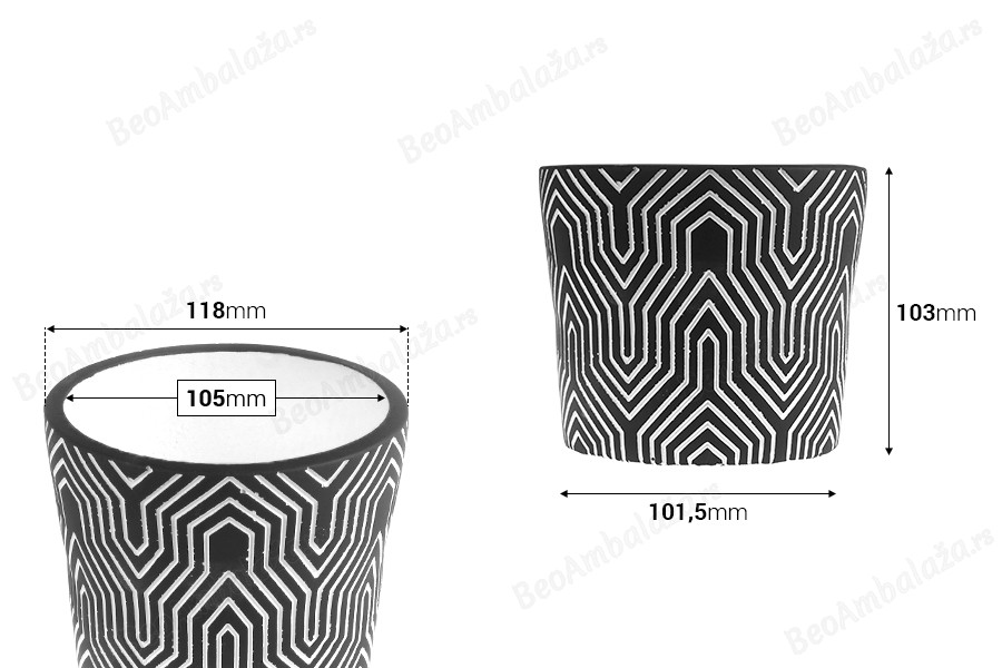 Dekorativna posuda 118x103 mm od cementa, za sveću ili cveće-dimenzije_slike