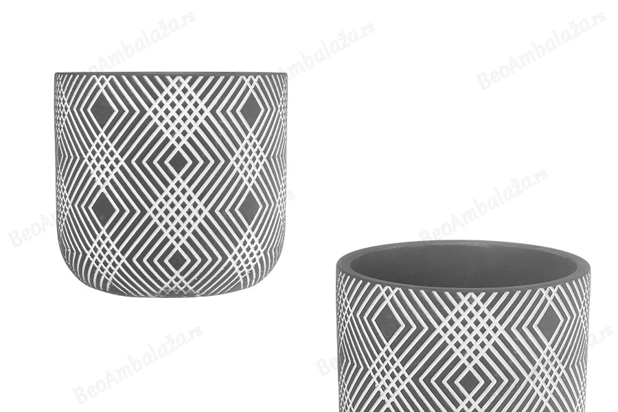 Dekorativna posuda 120x110 mm od cementa, za sveću ili cveće-slika_proizvoda