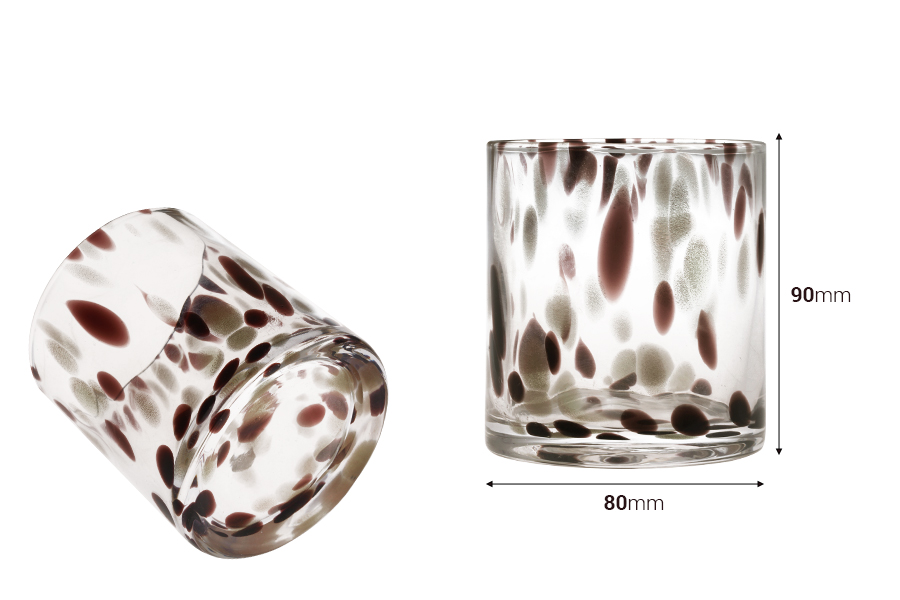 Staklena šarena teglica za sveće (80x90 mm)-dimenzije_slike