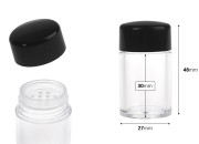 Akrilna kutijica 10 mL sa zatvaračem i čepom sa rupicama, za praškastu kozmetiku - 12 kom Akrilna kutijica 10 mL sa zatvaračem i čepom sa rupicama, za praškastu kozmetiku - 12 kom