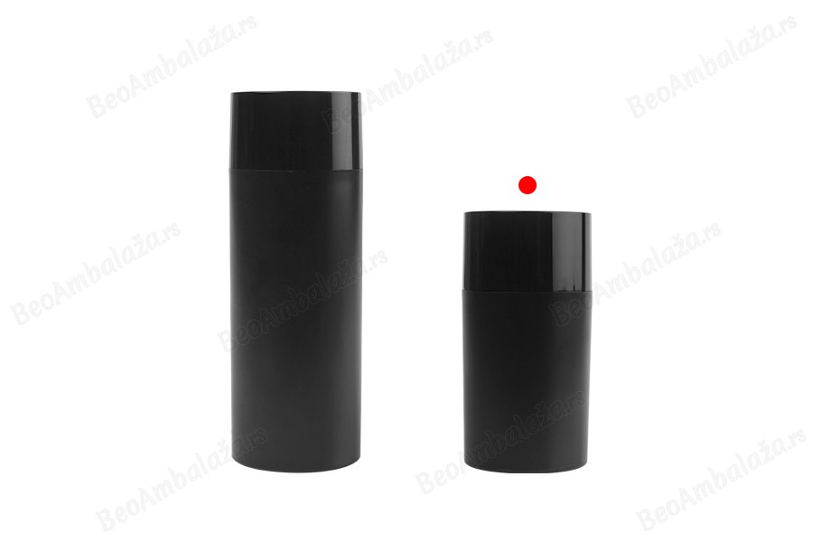 Crna bočica 15 mL (44x85 mm) sa rupicama i poklopcem-grupa_slika
