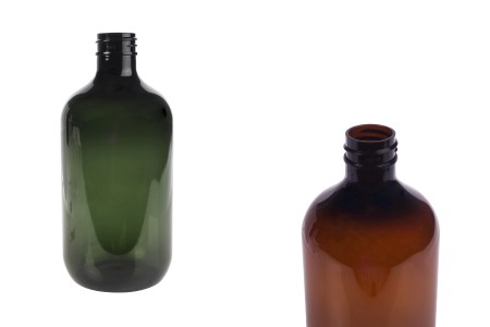 Plastična cilindrična PET boca 500 mL u karamel ili maslinastoj boji (28/410)-slika_proizvoda