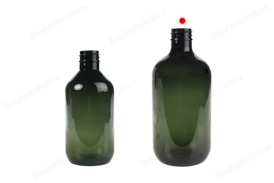 Plastična cilindrična PET boca 500 mL u karamel ili maslinastoj boji (28/410)-grupa_slika