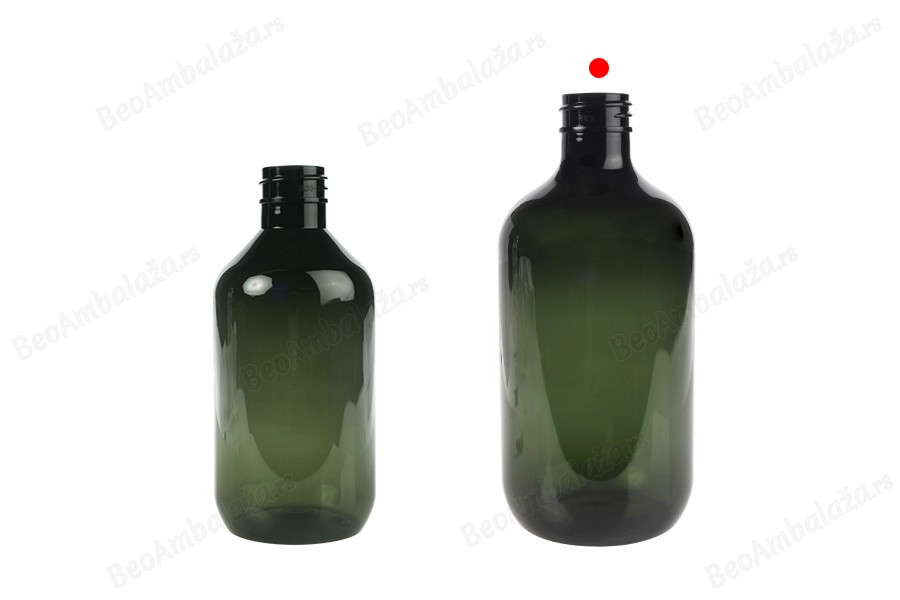 Plastična cilindrična PET boca 500 mL u karamel ili maslinastoj boji (28/410)-grupa_slika