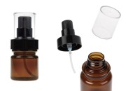 Cilindrična plastična karamel bočica 40 mL sa crnim sprejom i providnim poklopcem-slika_proizvoda