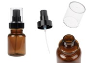Cilindrična plastična karamel bočica 80 mL sa crnim sprejom i providnim poklopcem-slika_proizvoda