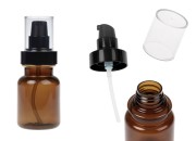 Cilindrična plastična karamel bočica 80 mL sa crnom pumpicom za kreme i providnim poklopcem-slika_proizvoda