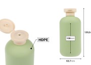 Plastična (HDPE) boca od 300 mL sa flip-top poklopcem za šampon, gel za tuširanje i losion-dimenzije_slike