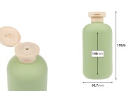 Plastična (HDPE) boca od 300 mL sa flip-top poklopcem za šampon, gel za tuširanje i losion-dimenzije_slike