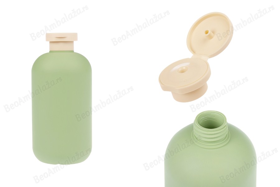 Plastična (HDPE) boca od 500 mL sa flip-top poklopcem za šampon, gel za tuširanje i losion-slika_proizvoda