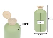 Plastična (HDPE) boca od 500 mL sa flip-top poklopcem za šampon, gel za tuširanje i losion-dimenzije_slike