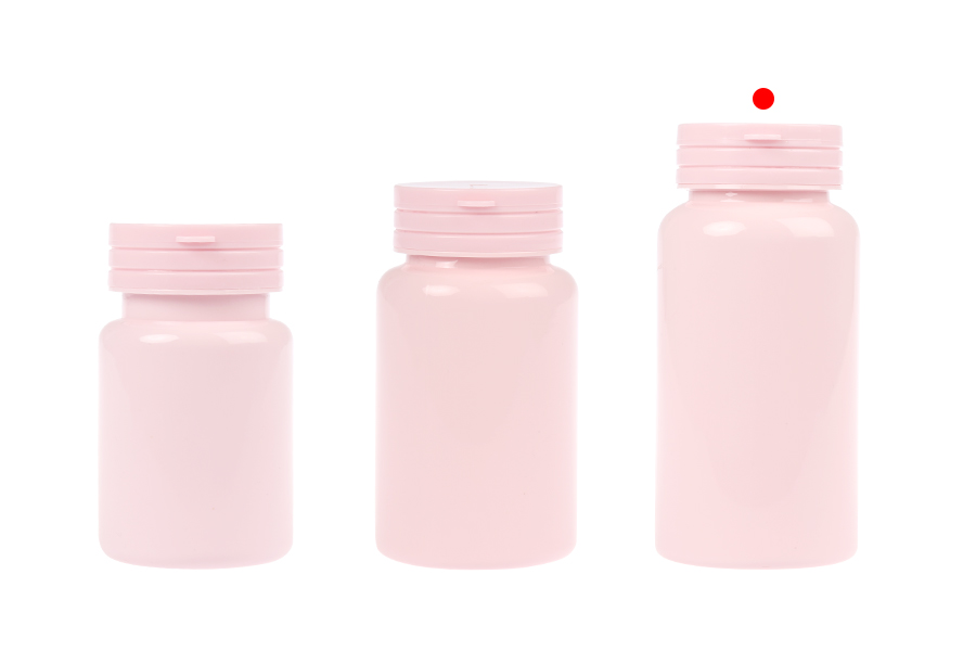 Plastična PET roze kutijica 150 mL sa sigurnosnim zatvaračem i zaptivkom za pilule i kapsule Plastična PET roze kutijica 150 mL sa sigurnosnim zatvaračem i zaptivkom za pilule i kapsule