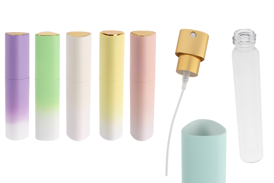 Bočica sa sprejom 10 mL za parfem (sa unutrašnjom staklenom bočicom) u različitim MAT bojama-slika_proizvoda