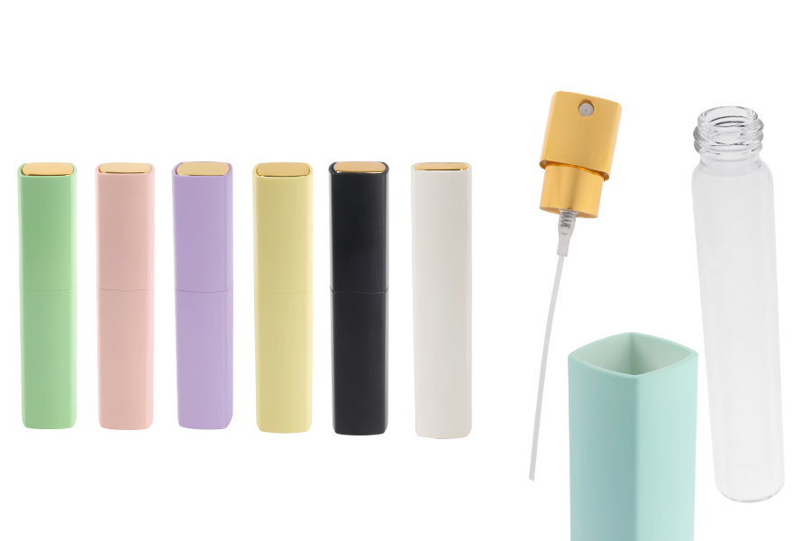 Bočica sa sprejom 10 mL za parfem (sa unutrašnjom staklenom bočicom) u različitim MAT bojama-slika_proizvoda
