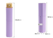 Bočica sa sprejom 10 mL za parfem (sa unutrašnjom staklenom bočicom) u različitim MAT bojama-dimenzije_slike