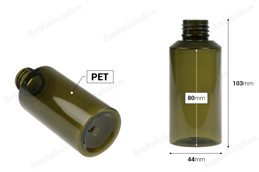 PET flaša 100mL (PP24) u raznim bojama-dimenzije_slike