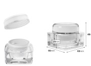Luksuzna akrilna teglica 30mL sa zatvaračem i plastičnim međupoklopcem-dimenzije_slike
