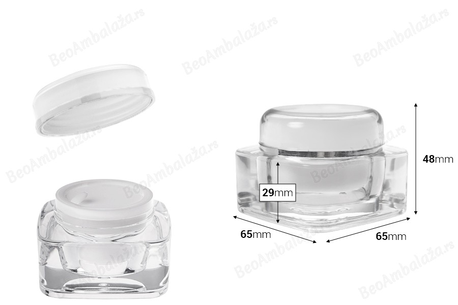 Luksuzna akrilna teglica 30mL sa zatvaračem i plastičnim međupoklopcem-dimenzije_slike