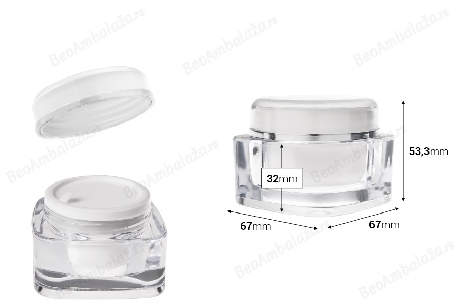 Luksuzna akrilna teglica 50mL sa zatvaračem i plastičnim međupoklopcem-dimenzije_slike