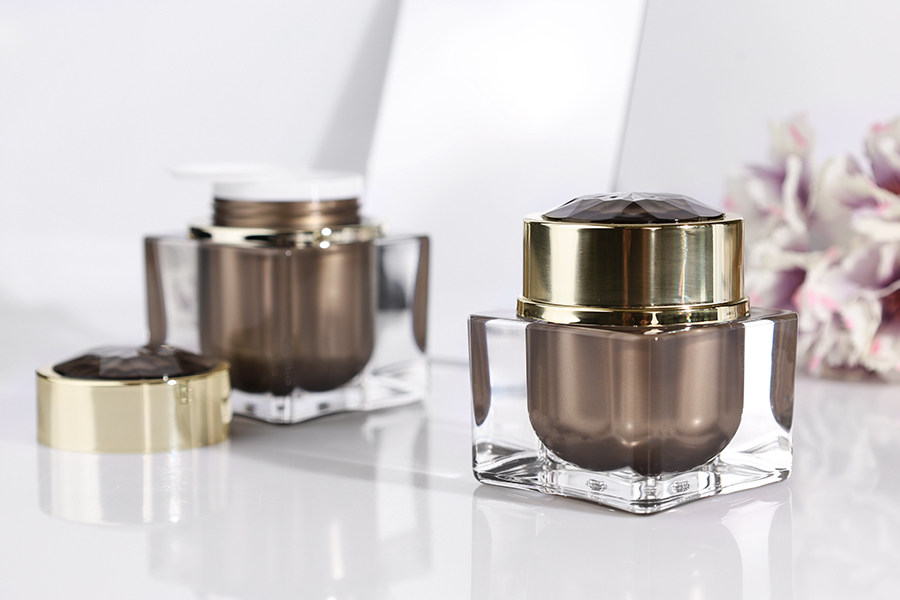 Luksuzna akrilna teglica od 50 mL sa zatvaračem i plastičnim međupoklopcem-grupa_slika