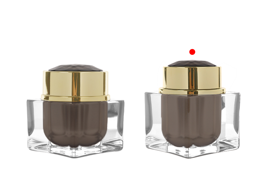 Luksuzna akrilna teglica od 50 mL sa zatvaračem i plastičnim međupoklopcem-grupa_slika