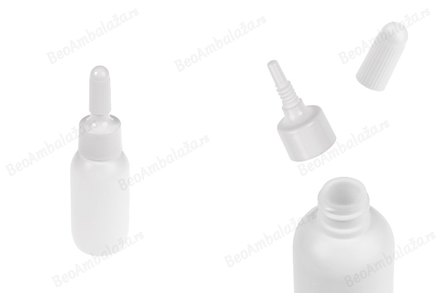 Plastična bela bočica 10mL sa uskim vrhom i navojnim zatvaračem - 50 kom-slika_proizvoda