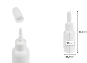 Plastična bela bočica 10mL sa uskim vrhom i navojnim zatvaračem - 50 kom Plastična bela bočica 10mL sa uskim vrhom i navojnim zatvaračem - 50 kom-dimenzije_slike