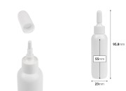 Plastična bela bočica 20mL sa uskim vrhom i navojnim zatvaračem - 50 kom Plastična bela bočica 20mL sa uskim vrhom i navojnim zatvaračem - 50 kom-dimenzije_slike