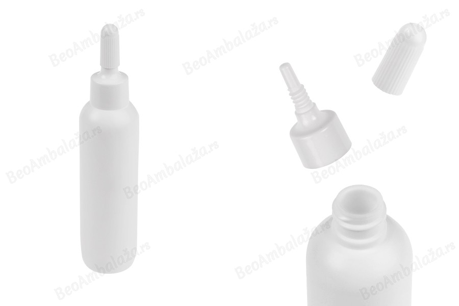 Plastična bela bočica 30mL sa uskim vrhom i navojnim zatvaračem - 50 kom-slika_proizvoda