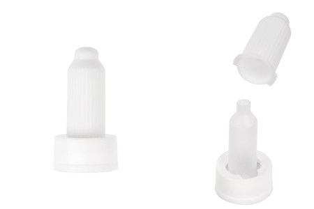 Plastični beli zatvarač na klik za bočicu sa grlom od 20 mm (potreban je alat za zatvaranje)-slika_proizvoda