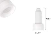 Plastični beli zatvarač na klik za bočicu sa grlom od 20 mm (potreban je alat za zatvaranje)-dimenzije_slike