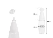 Plastična providna bočica 10mL sa uskim vrhom i navojnim zatvaračem - 50 kom-dimenzije_slike
