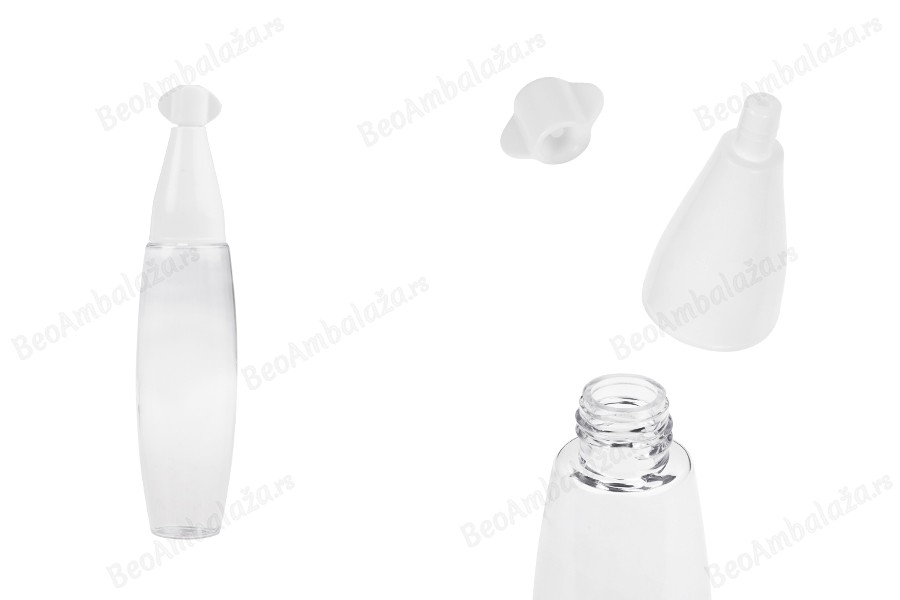 Plastična providna bočica 20mL sa uskim vrhom i navojnim zatvaračem - 50 kom-slika_proizvoda
