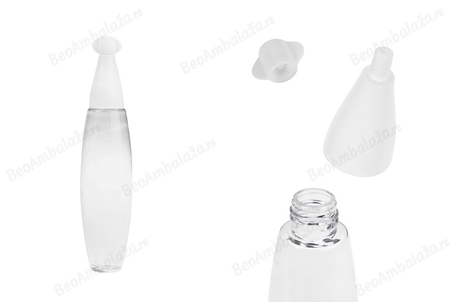 Plastična providna bočica 30mL sa uskim vrhom i navojnim zatvaračem - 50 kom-slika_proizvoda