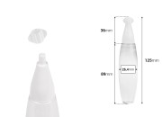 Plastična providna bočica 30mL sa uskim vrhom i navojnim zatvaračem - 50 kom-dimenzije_slike