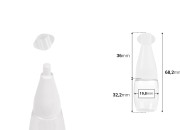 Plastična providna bočica 5mL sa uskim vrhom i navojnim zatvaračem - 50 kom-dimenzije_slike