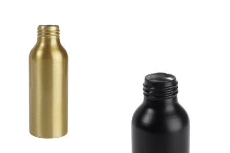 Aluminijumska bočica 100mL PP24 u zlatnoj i crnoj boji-slika_proizvoda