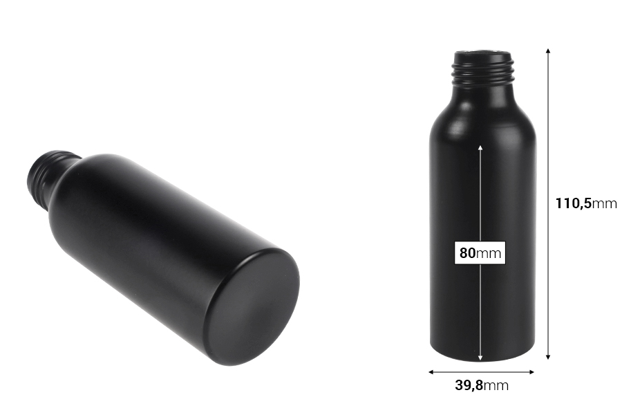 Aluminijumska bočica 100mL PP24 u zlatnoj i crnoj boji Aluminijumska bočica 100mL PP24 u zlatnoj i crnoj boji