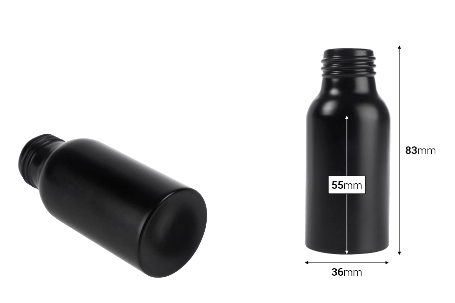 Aluminijumska bočica 50mL PP24 u zlatnoj i crnoj boji Aluminijumska bočica 50mL PP24 u zlatnoj i crnoj boji