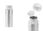 Aluminijumska bočica od 100 mL za čuvanje esencija, parfema i alkoholnih rastvora sa čepom i plastičnim belim zaštitnim zatvaračem Aluminijumska bočica od 100 mL za čuvanje esencija, parfema i alkoholnih rastvora sa čepom i plastičnim belim zaštitnim zatvaračem