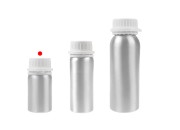 Aluminijumska bočica od 50 mL za čuvanje esencija, parfema i alkoholnih rastvora sa čepom i plastičnim belim zaštitnim zatvaračem Aluminijumska bočica od 50 mL za čuvanje esencija, parfema i alkoholnih rastvora sa čepom i plastičnim belim zaštitnim zatvaračem