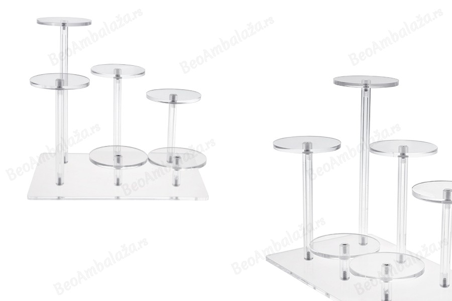 Providni akrilni stalak 210x140x85 mm (prečnik svake osnove 70 mm) - 6 mesta-slika_proizvoda