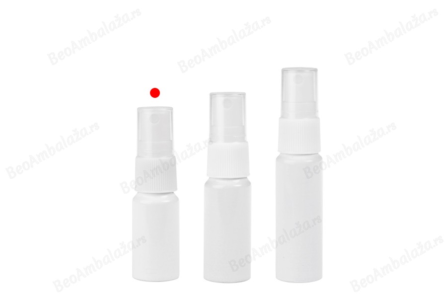 Bela aluminijumska bočica od 5 mL sa belim plastičnim sprejom-grupa_slika